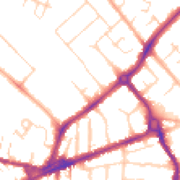 Daytime road noise heatmap for CB4 2BE
