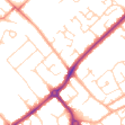 Daytime road noise heatmap for CB4 2JB