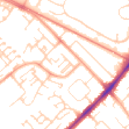 Daytime road noise heatmap for CB4 2NJ