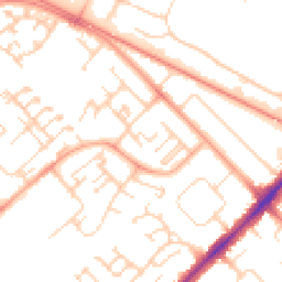 Daytime road noise heatmap for CB4 2PW