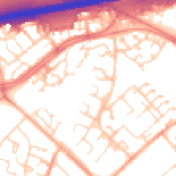 Daytime road noise heatmap for CB4 2SU