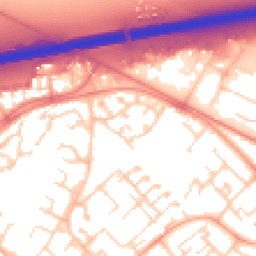 Daytime road noise heatmap for CB4 2UL