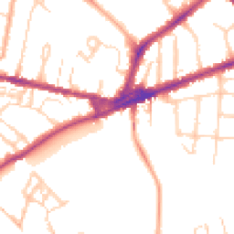 Daytime road noise heatmap for CB4 3BB