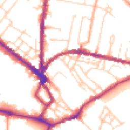 Daytime road noise heatmap for CB4 3BY