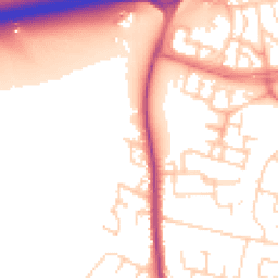Daytime road noise heatmap for CB4 3NJ