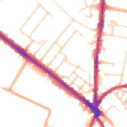 Daytime road noise heatmap for CB4 3PX