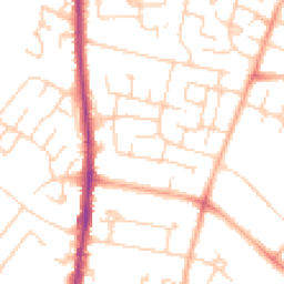 Daytime road noise heatmap for CB4 3SD