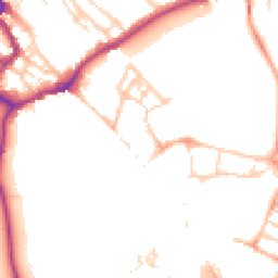 Daytime road noise heatmap for CB5 8AD