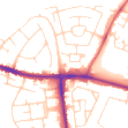 Daytime road noise heatmap for CB5 8AE
