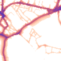 Daytime road noise heatmap for CB5 8AG