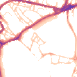 Daytime road noise heatmap for CB5 8AL