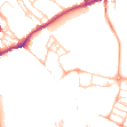Daytime road noise heatmap for CB5 8AS