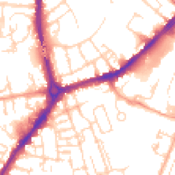 Daytime road noise heatmap for CB5 8AX