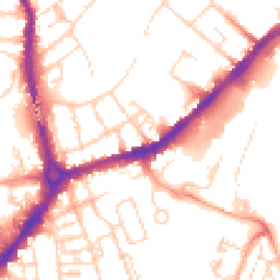 Daytime road noise heatmap for CB5 8AY