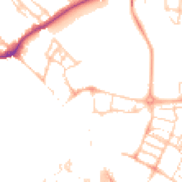 Daytime road noise heatmap for CB5 8BN