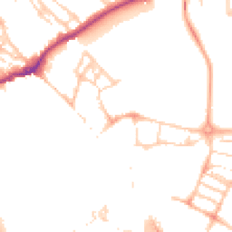 Daytime road noise heatmap for CB5 8BQ