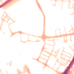 Daytime road noise heatmap for CB5 8BS