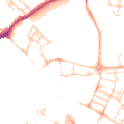Daytime road noise heatmap for CB5 8BW