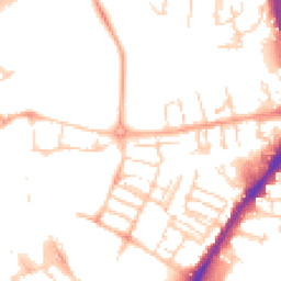 Daytime road noise heatmap for CB5 8DA