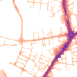 Daytime road noise heatmap for CB5 8DE