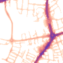 Daytime road noise heatmap for CB5 8DL