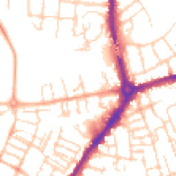 Daytime road noise heatmap for CB5 8DP