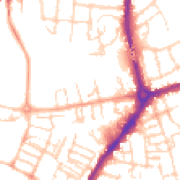 Daytime road noise heatmap for CB5 8DR