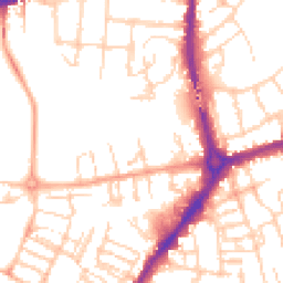 Daytime road noise heatmap for CB5 8DS