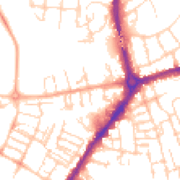 Daytime road noise heatmap for CB5 8DT