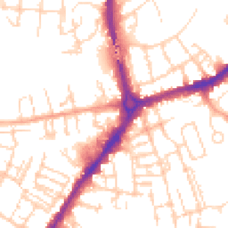 Daytime road noise heatmap for CB5 8DZ