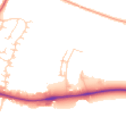 Daytime road noise heatmap for CB5 8ED