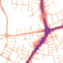 Daytime road noise heatmap for CB5 8EG