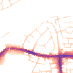 Daytime road noise heatmap for CB5 8EL