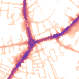 Daytime road noise heatmap for CB5 8HA