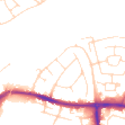 Daytime road noise heatmap for CB5 8JS