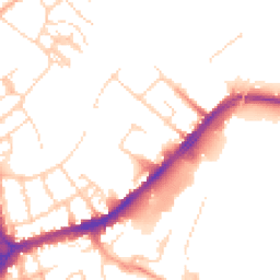 Daytime road noise heatmap for CB5 8LD