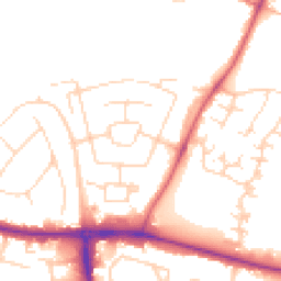 Daytime road noise heatmap for CB5 8PJ