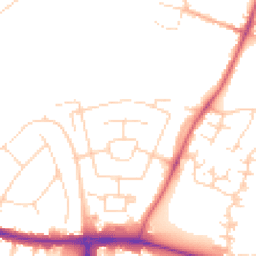 Daytime road noise heatmap for CB5 8PL