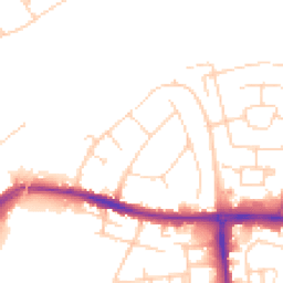 Daytime road noise heatmap for CB5 8QQ