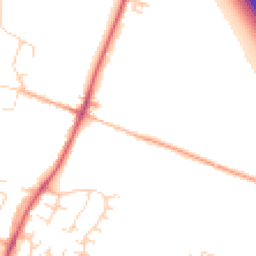 Daytime road noise heatmap for CB5 8TE