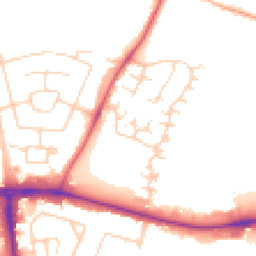 Daytime road noise heatmap for CB5 8TY