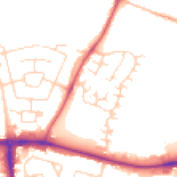 Daytime road noise heatmap for CB5 8TZ