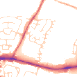 Daytime road noise heatmap for CB5 8UE