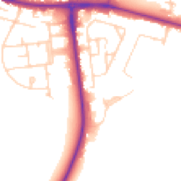 Daytime road noise heatmap for CB5 8XD
