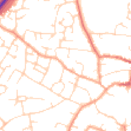 Daytime road noise heatmap for CB6 1AN