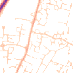 Daytime road noise heatmap for CB6 1BX