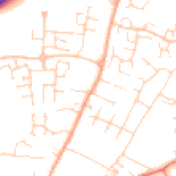 Daytime road noise heatmap for CB6 1DG