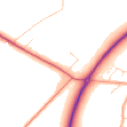 Daytime road noise heatmap for CB6 1PE