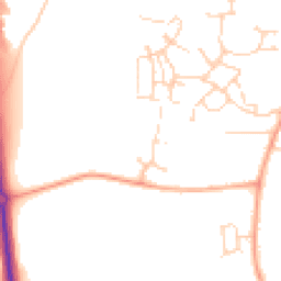 Daytime road noise heatmap for CB6 1SQ