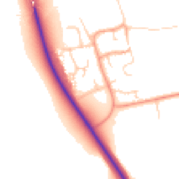Daytime road noise heatmap for CB6 2AH